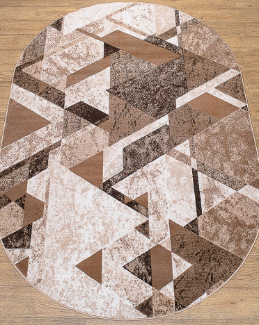 Ковер российский 15880-10842 Лайла де Люкс (Полипропилен, бежевый) овальный