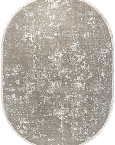 Ковер турецкий овальный 36941A Avangard (полиэстер хит сет, бежевый, серый)
