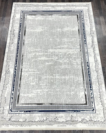 Ковер турецкий 16123-1 Gordion (Полиэстер хит-сет, синий, серый)