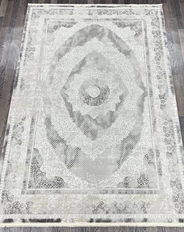 Ковер турецкий 16125-1 Gordion (Полиэстер хит-сет, серый)