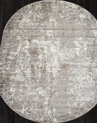 Ковер российский F105 MONTANA (Фризе, бежевый, серый) овальный