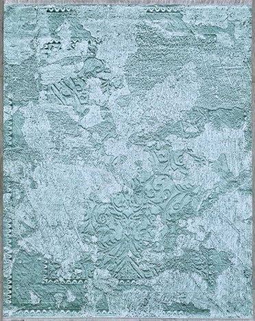 Ковер турецкий MK1500Y Qum (Полиэстер хит-сет, зеленый, синий)