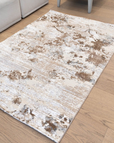 Ковер турецкий F504C Белла (Полиэстер хит-сет, бежевый)