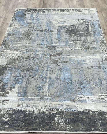 Ковер турецкий AL62A MOTION (Акрил, Эвкалиптовый шелк, бежевый, голубой)