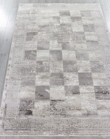 Ковер турецкий P0411 LUCCI (Полиэстер, бежевый, серый)