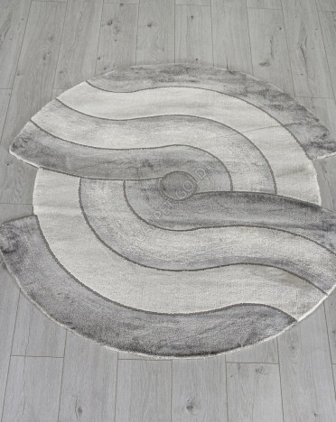 Ковер турецкий 00836G SAFIR (PP Heatset Высокоплотный, серый)