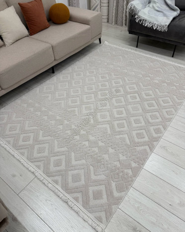 Ковер турецкий EN-268 Поло (Полиэстер, бежевый)