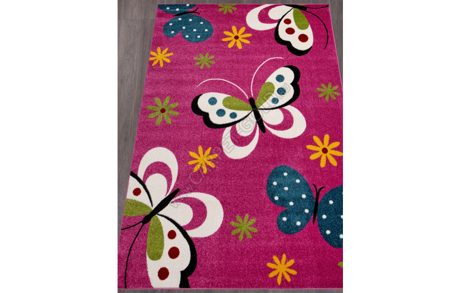 Детский ковер с бабочками 0772 - PURPLE RIO