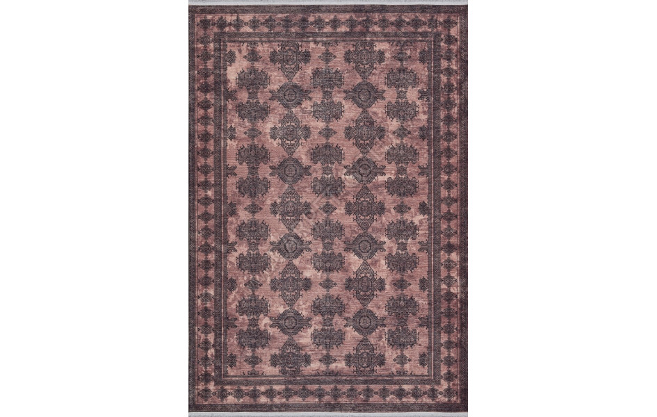 Ковер AB028A - RED / BLACK - Прямоугольник - коллекция LOTUS