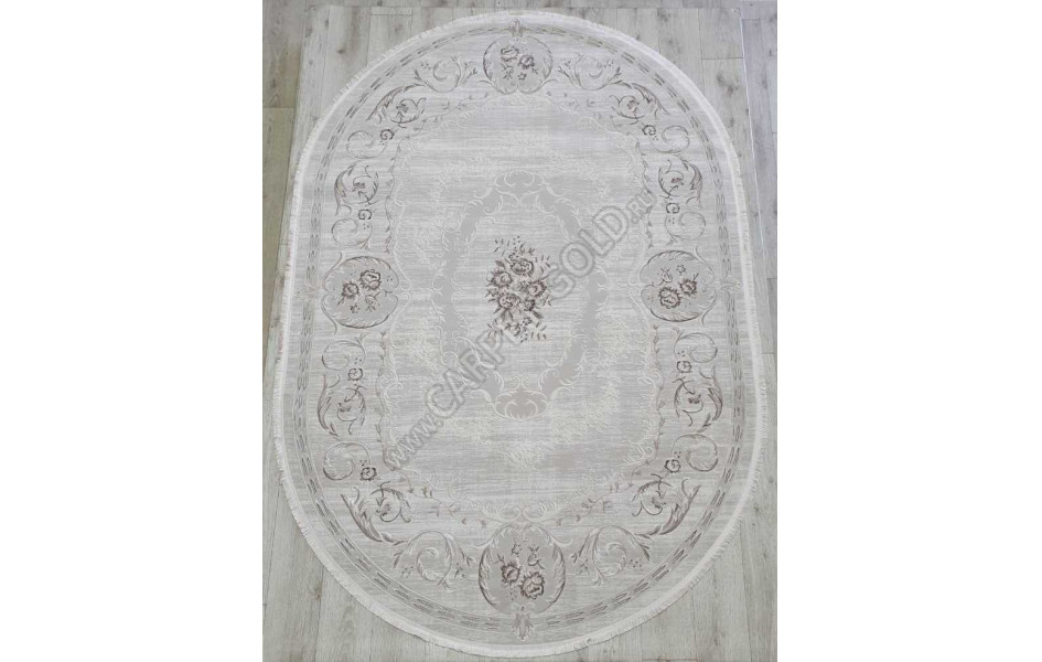 Турецкий ковер Amatis Lux 36546A OVAL L.BEIGE / L.BEIGE